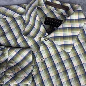 Robert‎ Talbott Shirt Mens Large Multicolor Plaid Long Sleeve Dress Button Up